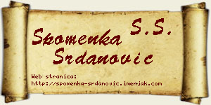 Spomenka Srdanović vizit kartica